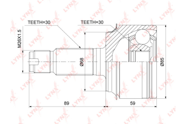 LYNXauto CO-3877 44014-T0A-A00,44014-TA0-A01