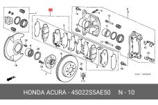 HONDA 45022S5AE50