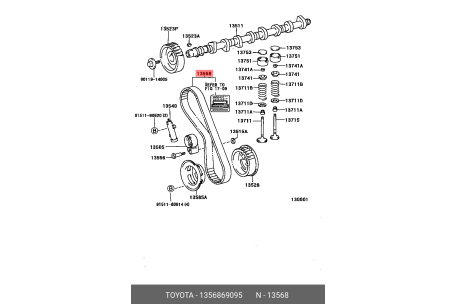 TOYOTA 13568-69095 13568-62050,13568-69095