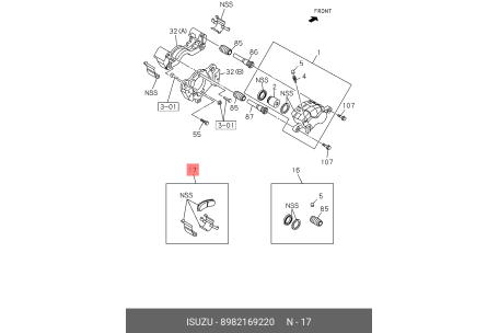 ISUZU 8-98216-922-0 W5Y0-33-23Z,1K00-33-23ZA,8-97329-266-0