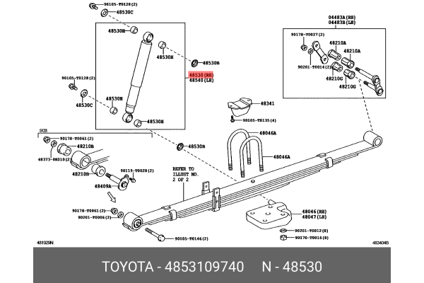 TOYOTA 48531-09740 48531-09570,48531-09520,48531-09740