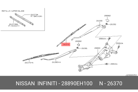 NISSAN 28890EH100 76620-SLA-004,MR574653,85222-50040,98350