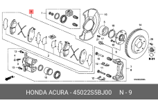 HONDA 45022-S5B-J00