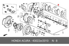 HONDA 43022-SR2-000 43022-SR3-000,43022-SAA-J50,43022-TG0-T00