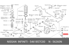 NISSAN 54618-57C00