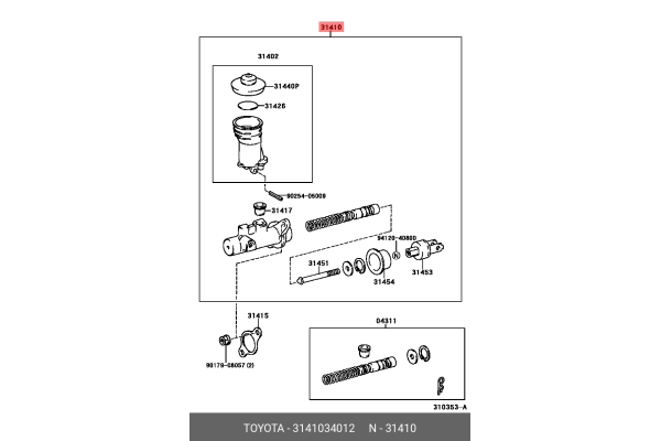 TOYOTA 31410-34012 31410-34012,31410-34010