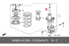KYB 331048 51605-S9A-G22,51605-SKN-G01,51605S9AA22