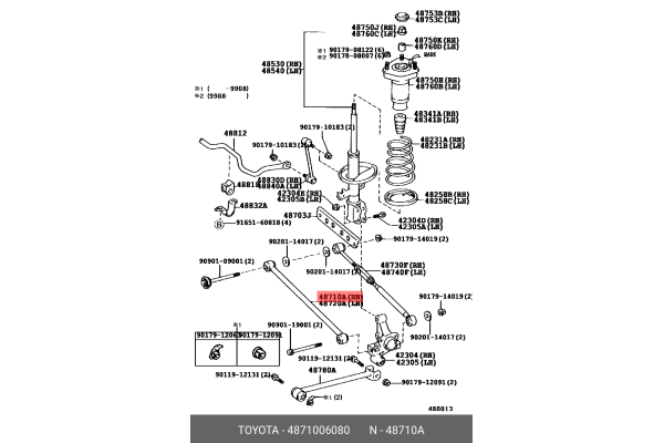 TOYOTA 48710-06080 48710-06080,48710-06100