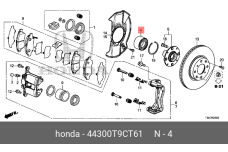 NSK ZA-38BWD27 ACA68 44300-TF0-951,44300-T9C-T61