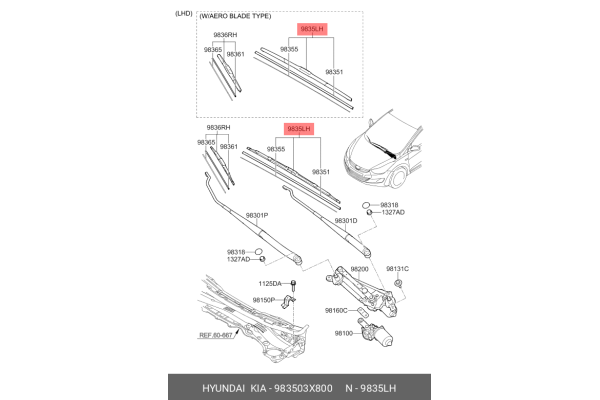 HYUNDAI 98350-3X800 85212-52210,28890-CB005,AY00D-UC26R,85291-12090 ...