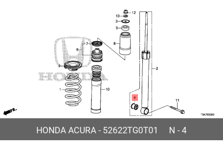 HONDA 52622-TG0-T01 52622-SAA-005,52622-TF0-013,52622-TG5-C01