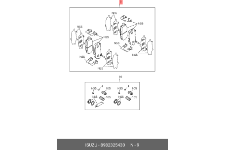 ISUZU 8-98232-543-0 52144948,43022-SZA-A00,43022-STX-A00