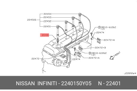 NISSAN 22401-50Y05 90048-51157,98079-5514E,18823-11101,18823