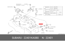 SUBARU 22401-KA080