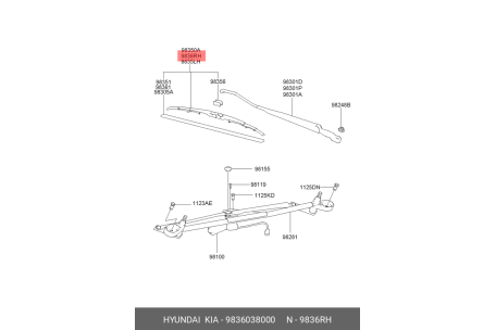 HYUNDAI 98360-38000 76620-SH2-309,85212-0D040