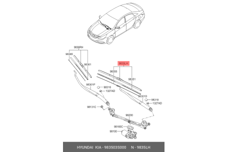 HYUNDAI 98350-3S000 85212-52210,28890-CB005,AY00D-UC26R,85291-12090 ...