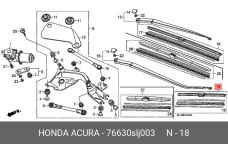 HONDA 76630-SLJ-003