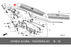 HONDA 76620-SWA-J01