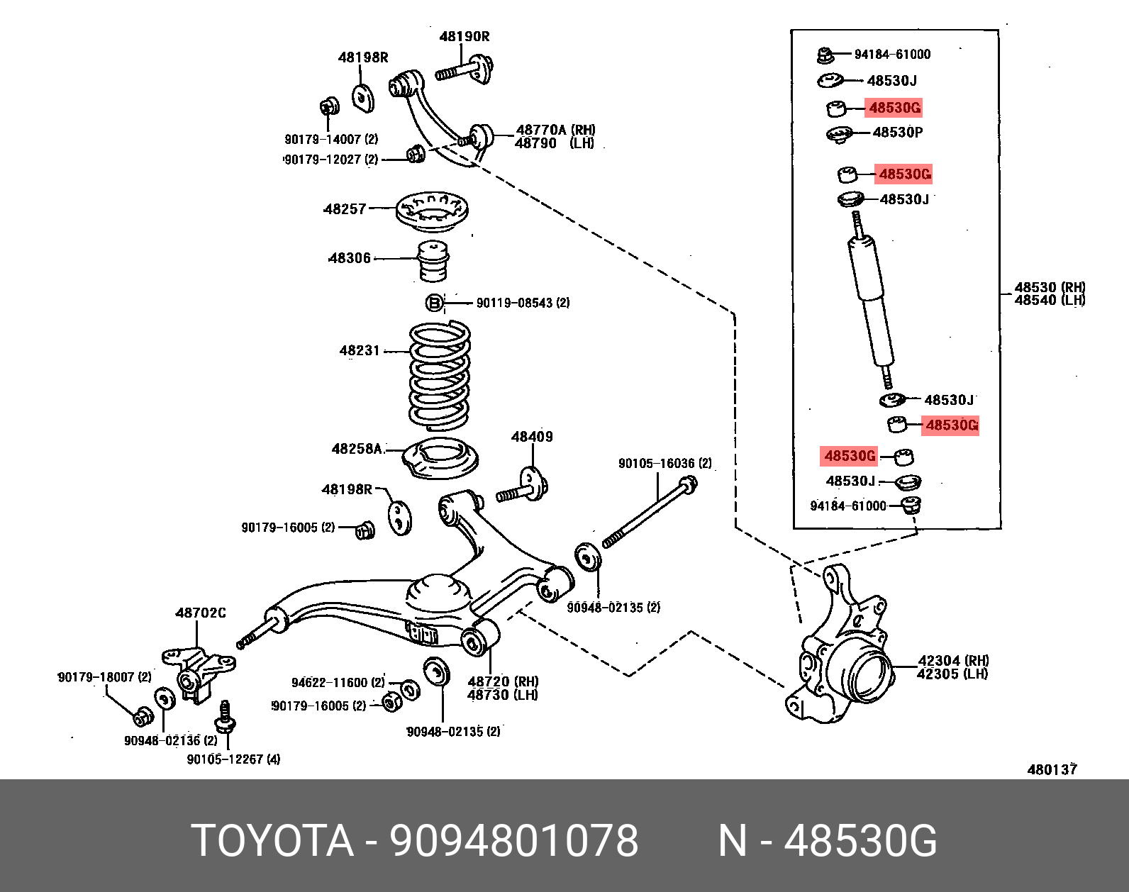 TOYOTA 90948-01078 90948-01075