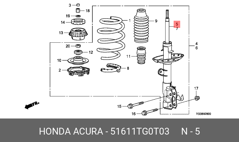 HONDA 51611-TG0-T03 51611-TM0-T01,51611-TF0-G23,51611-TF0-G03
