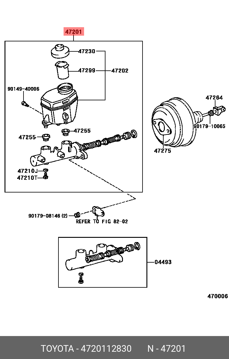 TOYOTA 47201-12830 47201-12800,47201-02010