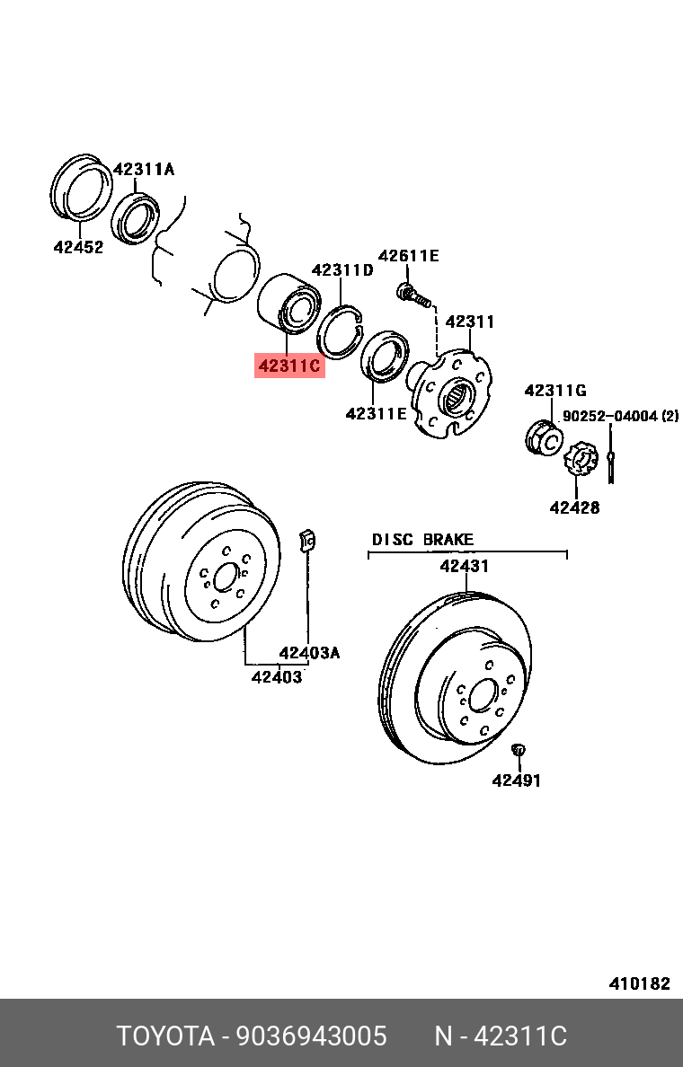TOYOTA 90369-43005 90369-43005