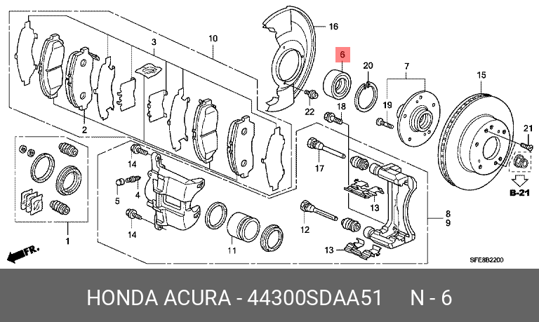 HONDA 44300-SDA-A51 44300-SDA-A51,44300-SDA-A52