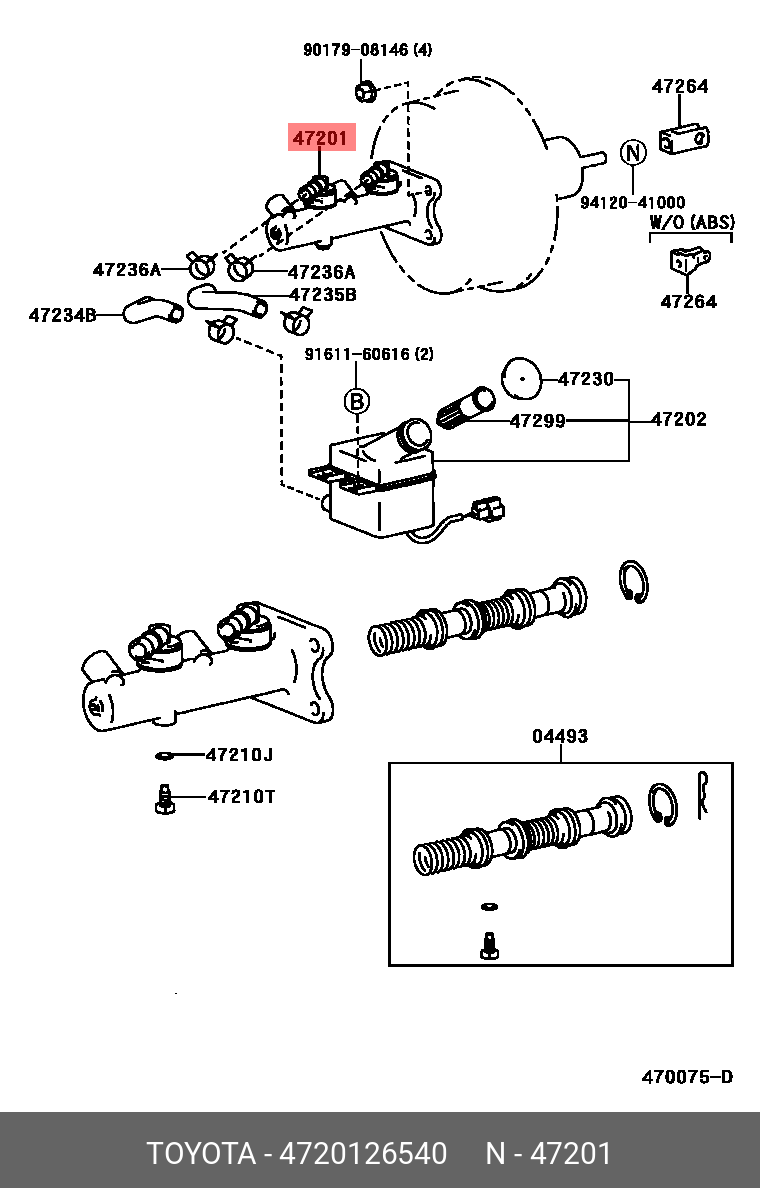 TOYOTA 47201-26540 47201-26540