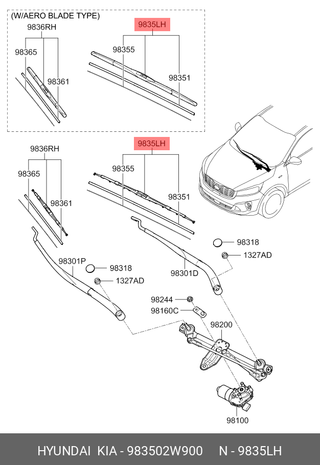 HYUNDAI 98350-2W900 85212-52210,28890-CB005,AY00D-UC26R,85291-12090 ...