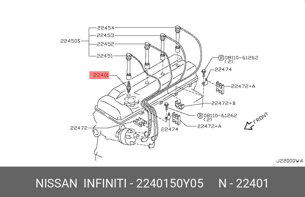 NISSAN 22401-50Y05 90048-51157,98079-5514E,18823-11101,18823