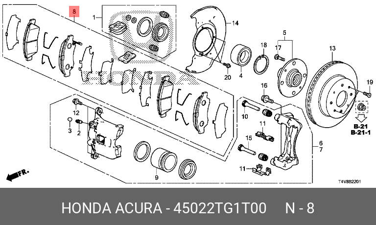 HONDA 45022-TG1-T00 45022-SAA-E50,45022-S04-J00,45022-S2G-000