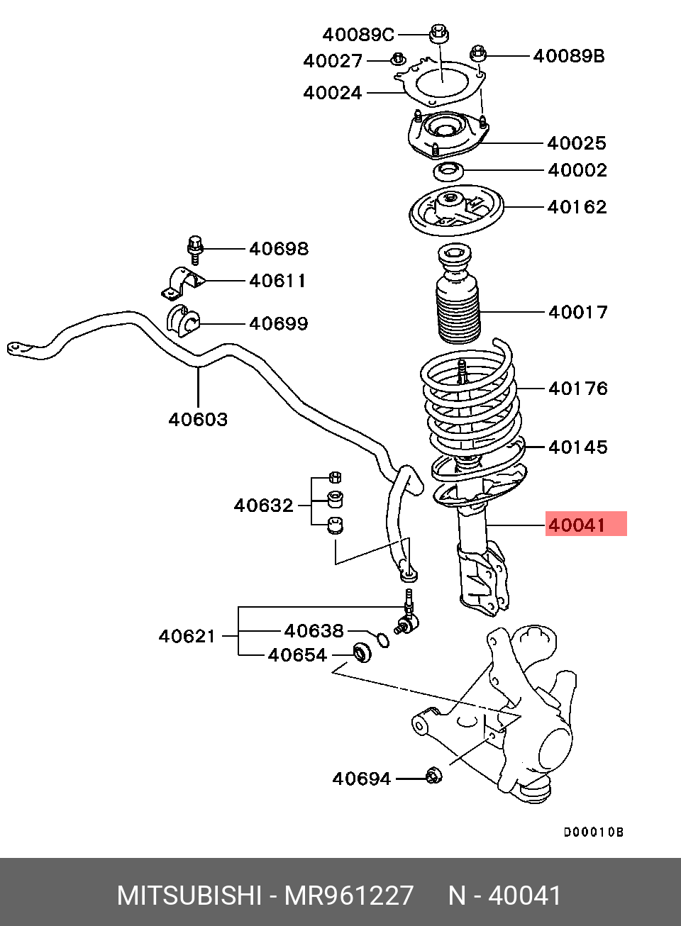MITSUBISHI MR961227 4060A045,MN100414,MN101532,MN101644,MN184208