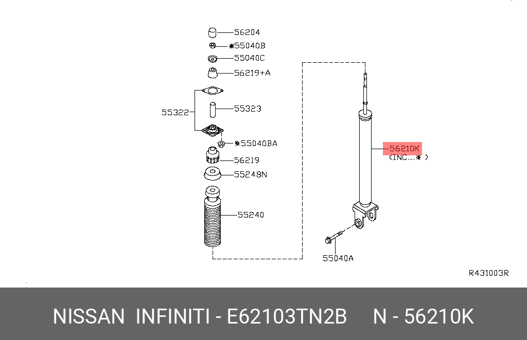 NISSAN E6210-3TN2B 56210-JA00D,56210-ZX10A,56210JA11D