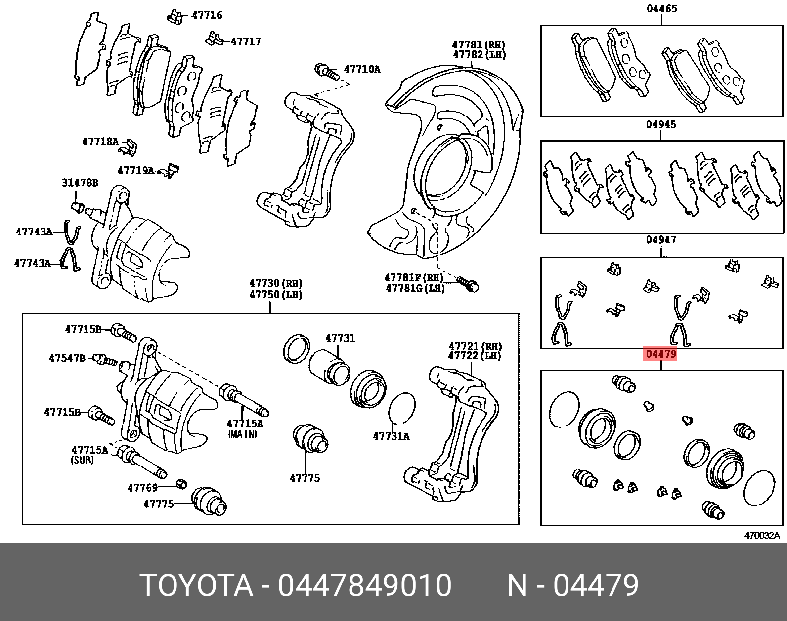 TOYOTA 04478-49010 04479-47020,04478-49010