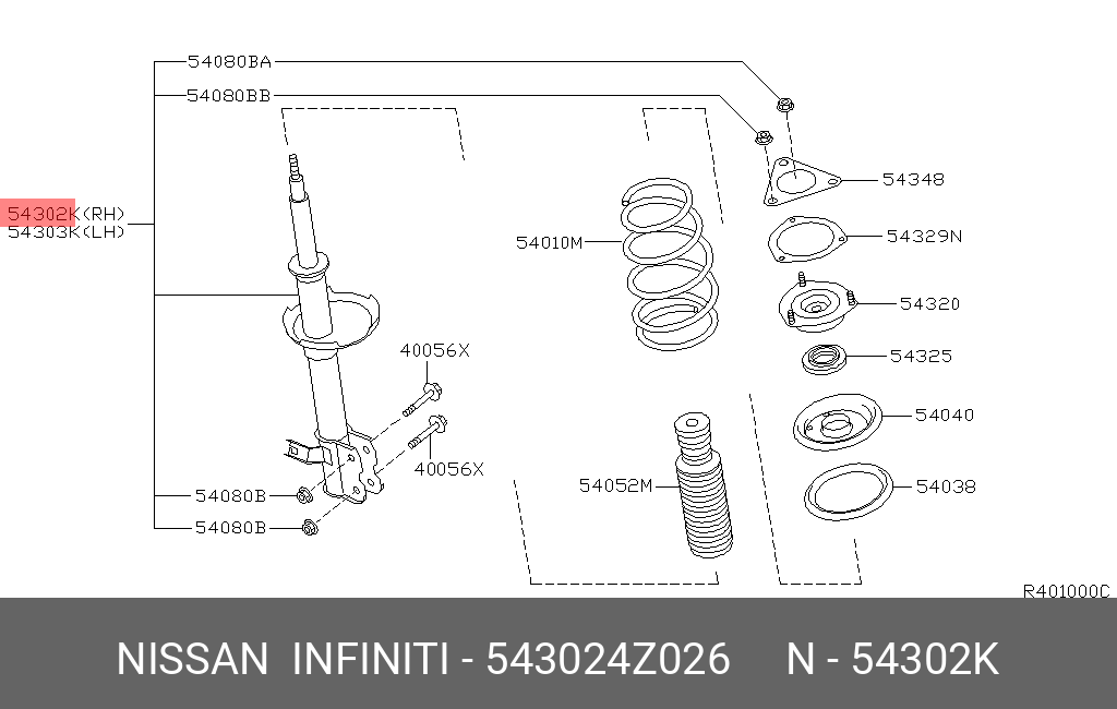 NISSAN 543024Z026 54302WD226,54302-WD425 NISSAN 543024Z026 54302WD226,54302-WD425